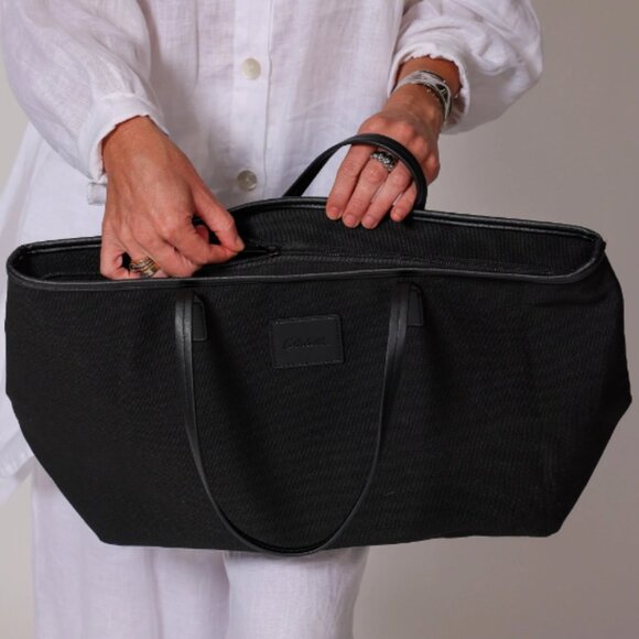 Cleobella Canvas Tote in Black - Picture 3 of 4